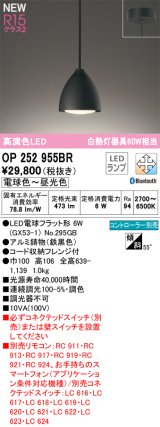 画像: オーデリック OP252955BR(ランプ別梱) ペンダントライト 調光調色 Bluetooth リモコン別売 LEDランプ 高演色LED フレンジタイプ 鉄黒色