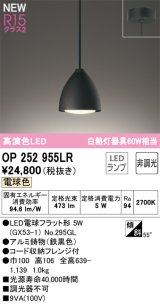 画像: オーデリック OP252955LR(ランプ別梱) ペンダントライト 非調光 LEDランプ 電球色 高演色LED フレンジタイプ 鉄黒色