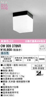 画像: オーデリック OW009378NR(ランプ別梱) エクステリア ポーチライト LEDランプ 昼白色 高演色LED 防雨・防湿型 黒色