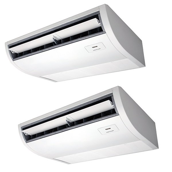 画像1: 日本キヤリア/旧東芝 GCXB11213XU 業務用エアコン 天井吊形 ウルトラパワーエコ 同時ツイン P112 4馬力 三相200V ワイヤレス ♭♪ (1)