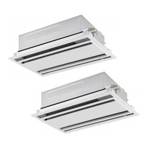 画像: 日本キヤリア/旧東芝 GSSB08013XU 業務用エアコン 天井カセット形 1方向吹出し スーパーパワーエコゴールド 同時ツイン P80 3馬力 三相200V ワイヤレス 受注生産品 ♭♪∀§
