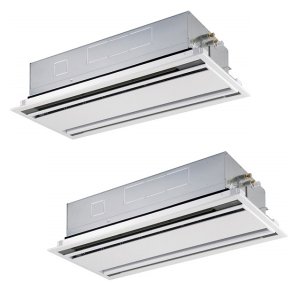 画像: 日本キヤリア/旧東芝 GSSB14014MUB 業務用エアコン 天井カセット形 1方向吹出し スーパーパワーエコゴールド 同時ツイン P140 5馬力 三相200V ワイヤード 受注生産品 ♪∀§