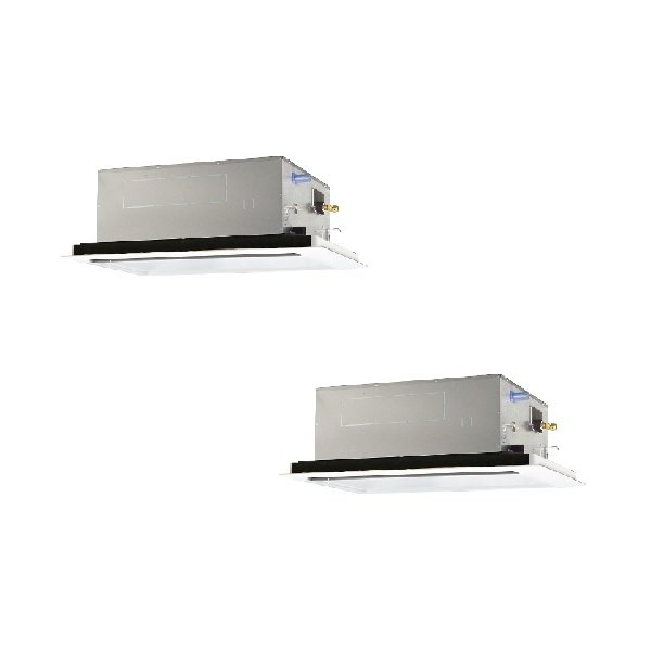 画像1: 三菱 PLZX-HRMP80LF4 業務用エアコン 2方向天井カセット ズバ暖スリム Hシリーズ 同時ツイン P80形 3馬力 三相 200V ワイヤード ♭♪ (1)
