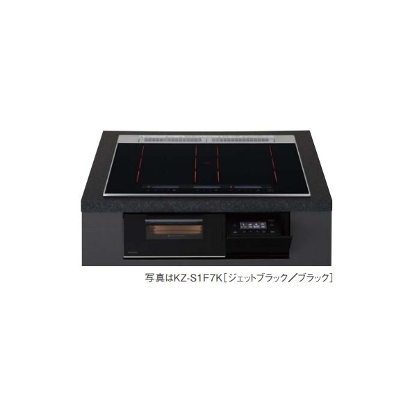 画像1: パナソニック KZ-S1F6K IHクッキングヒーター ビルトインタイプ 幅60cm Sシリーズ 3口 トップ：ジェットブラック (1)