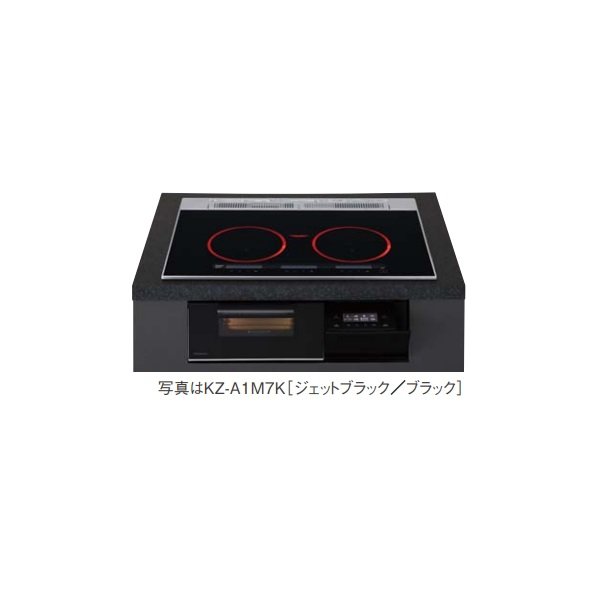 画像1: パナソニック KZ-A1M6K IHクッキングヒーター ビルトインタイプ 幅60cm Aシリーズ 3口 トップ：ジェットブラック (1)