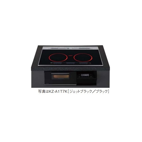 画像1: パナソニック KZ-A1T7K IHクッキングヒーター ビルトインタイプ 幅75cm Aシリーズ 3口 トップ：ジェットブラック (1)