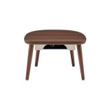 画像: ユアサプライムス マカロ545F(BR) こたつテーブル 小さなこたつ 半月型ミニテーブル　ブラウン ℃℃