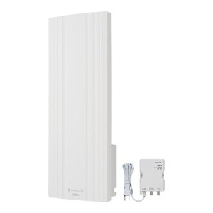 画像: サン電子 WG20B-W 地デジ用 ブースタ内蔵UHF平面アンテナ 水平専用 ホワイト [￡]