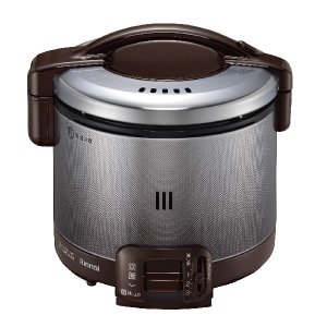画像: リンナイ [RR-030FS(A)(DB) プロパン] ガス炊飯器 こがまる FSシリーズ 0.54L(0.5〜3合) 炊飯専用 ダークブラウン ガス用ゴム管別売
