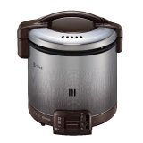 画像: リンナイ [RR-050FS(A)(DB) プロパン] ガス炊飯器 こがまる FSシリーズ 0.9L(1〜5合) 炊飯専用 ダークブラウン ガス用ゴム管別売