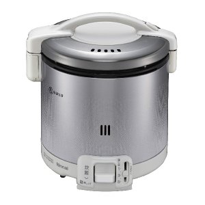 画像: リンナイ [RR-050FS(A)(W) プロパン] ガス炊飯器 こがまる FSシリーズ 0.9L(1〜5合) 炊飯専用 グレイッシュホワイ ガス用ゴム管別売