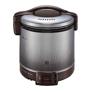画像: リンナイ [RR-100FS(A)(DB) プロパン] ガス炊飯器 こがまる FSシリーズ 1.8L(2〜10合) 炊飯専用 ダークブラウン ガス用ゴム管別売