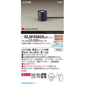 画像: パナソニック SLW45825LE1 ガーデンライト LED(電球色) 据置取付型 美ルック 集光36度 スパイク付 HomeArchi 防雨型 オフブラック