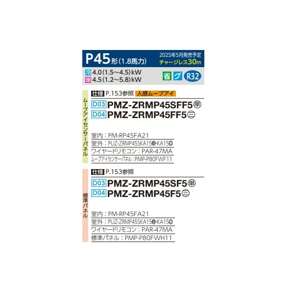 画像2: 三菱 PMZ-ZRMP45SFF5 業務用エアコン 1方向天井カセット スリムZR 標準シングル P45形 1.8馬力 単相 200V ワイヤード ♪∀ (2)