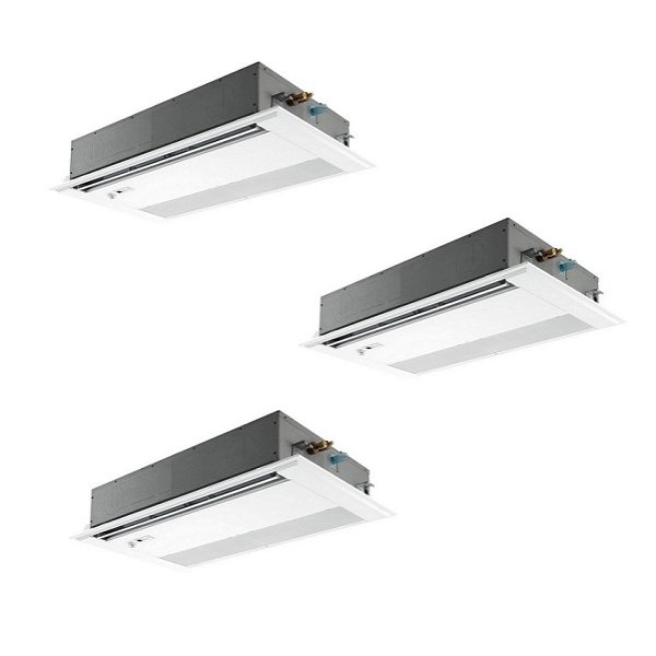 画像1: 三菱 PMZT-ERMP224FE5 業務用エアコン 1方向天井カセット スリムER 同時トリプル P224形 8馬力 三相 200V ワイヤード ♪∀ (1)