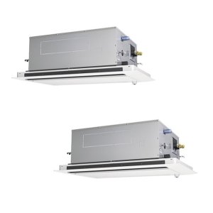 画像: 三菱 PLZX-ERMP140LE5 業務用エアコン 2方向天井カセット スリムER 同時ツイン P140形 5馬力 三相 200V ワイヤード ♪∀