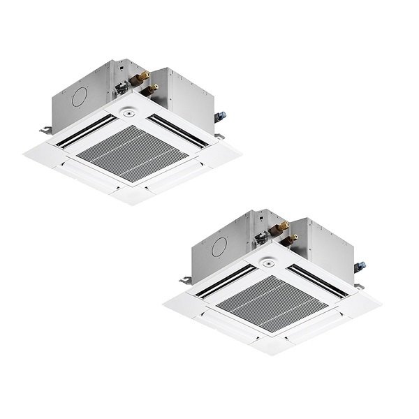 画像1: 三菱 PLZX-ZRMP140GF5 業務用エアコン 4方向天井カセット コンパクトタイプ スリムZR 同時ツイン P140形 5馬力 三相 200V ワイヤード ♪∀ (1)
