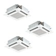 画像1: 三菱 PLZT-ERMP160HE5 業務用エアコン 4方向天井カセット i-スクエアタイプ スリムER 同時トリプル P160形 6馬力 三相 200V ワイヤード ♪∀ (1)