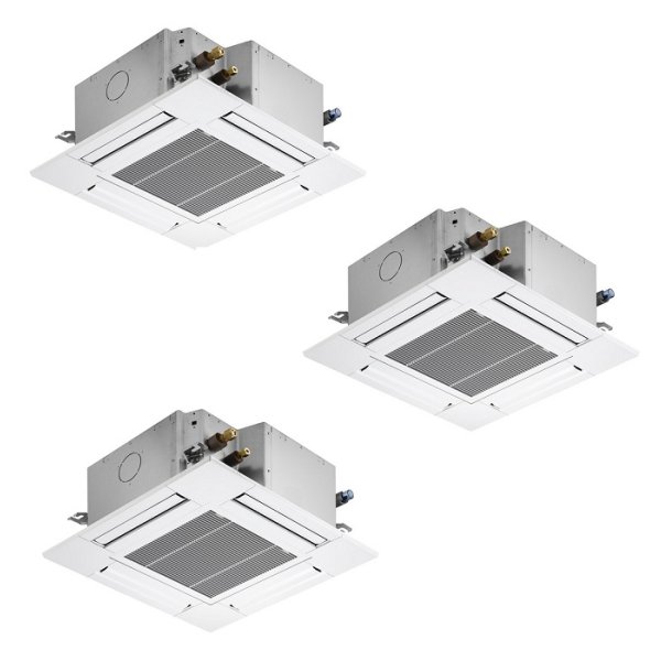 画像1: 三菱 PLZT-ZRMP160G5 業務用エアコン 4方向天井カセット コンパクトタイプ スリムZR 同時トリプル P160形 6馬力 三相 200V ワイヤード ♪∀ (1)