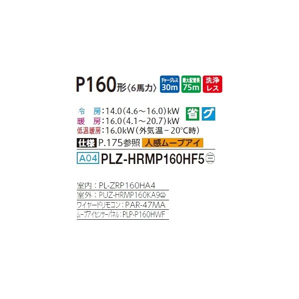画像2: 三菱 PLZ-HRMP160HF5 業務用エアコン 4方向天井カセット i-スクエアタイプ ズバ暖スリム Hシリーズ 標準シングル P160形 6馬力 三相 200V ワイヤード ♪ (2)