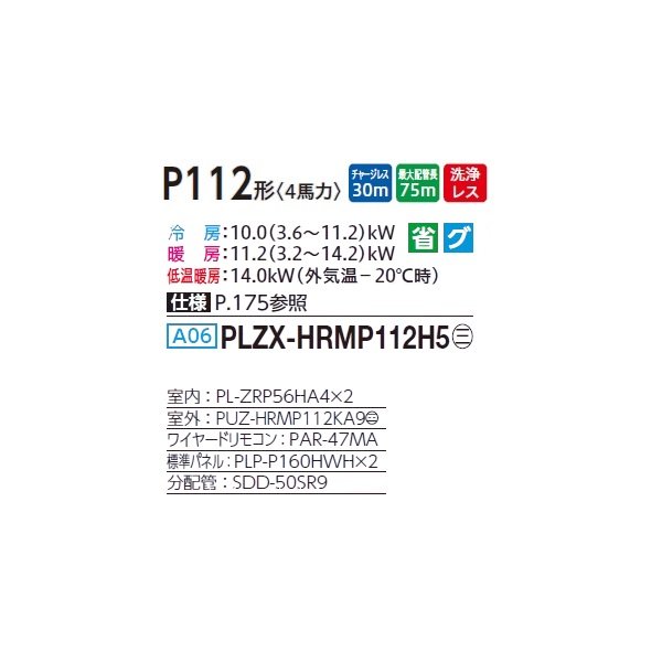 画像2: 三菱 PLZX-HRMP112H5 業務用エアコン 4方向天井カセット i-スクエアタイプ ズバ暖スリム Hシリーズ 同時ツイン P112形 4馬力 三相 200V ワイヤード ♪ (2)
