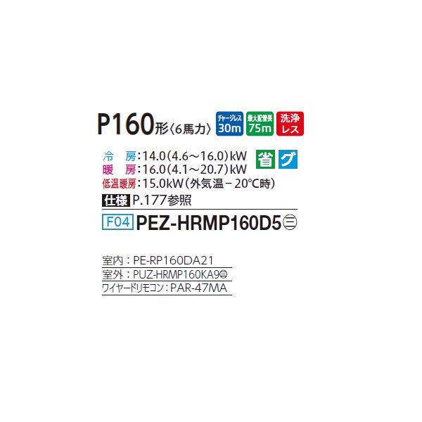 画像2: 三菱 PEZ-HRMP160D5 業務用エアコン 天井埋込 ズバ暖スリム Hシリーズ 標準シングル P160形 6馬力 三相 200V ワイヤード ♪ (2)
