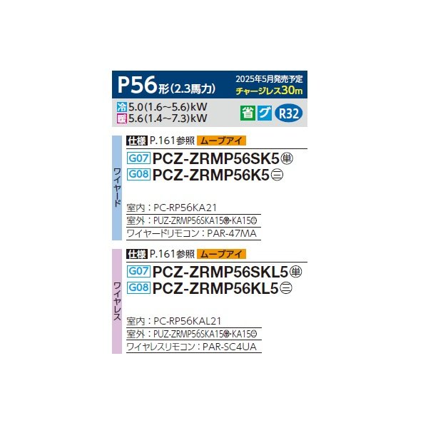画像2: 三菱 PCZ-ZRMP56K5 業務用エアコン 天吊 スリムZR 標準シングル P56形 2.3馬力 三相 200V ワイヤード ♪∀ (2)