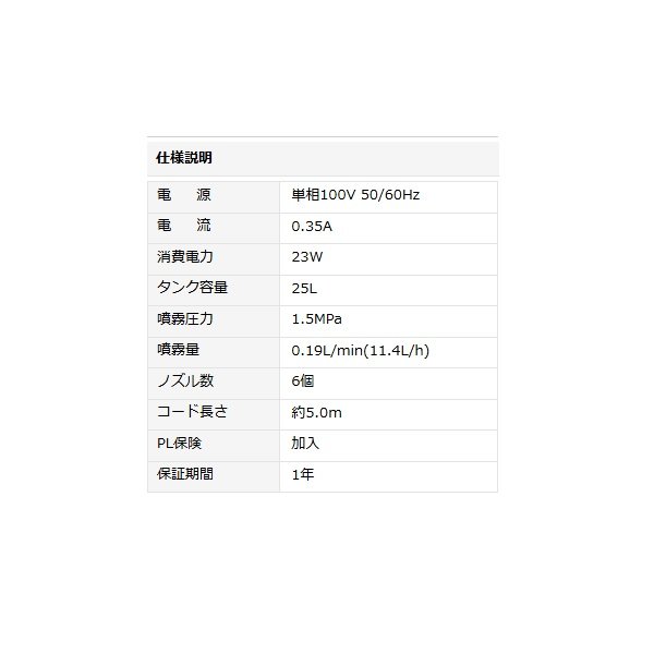 画像4: ナカトミ M-25TA 25Lミストタンクキット 単相100V♪ (4)