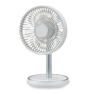 画像: ユアサプライムス YUASA YL-DCL170GM(W) コンパクトファン DCモーター 小型 扇風機 USB給電 上下伸縮 ホワイト ℃℃
