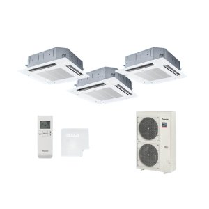 画像: パナソニック [PA-P140U7GTNBX＋分岐管] 業務用エアコン 4方向天井カセット形 標準(ワイヤレス) 同時トリプル P140 形5.0馬力 三相200V ♪