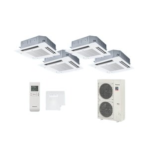 画像: パナソニック [PA-P160U7GVNBX＋分岐管] 業務用エアコン 4方向天井カセット形 標準(ワイヤレス) 同時ダブルツイン P160 形6.0馬力 三相200V ♪