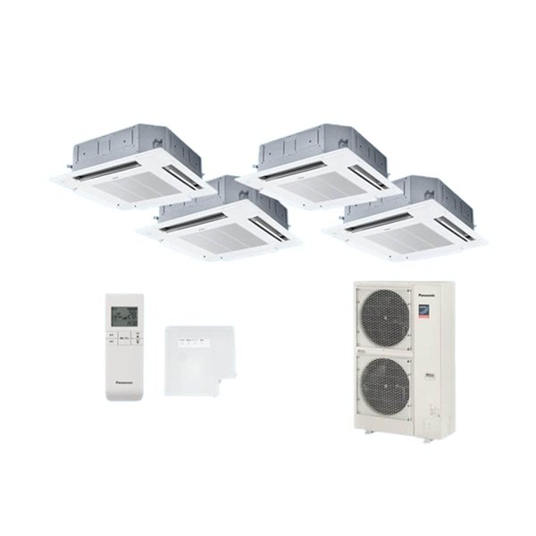 画像1: パナソニック [PA-P280U7GVNBX＋分岐管] 業務用エアコン 4方向天井カセット形 標準(ワイヤレス) 同時ダブルツイン P280 形10.0馬力 三相200V ♪ (1)