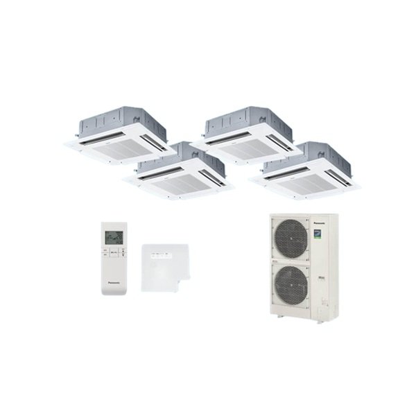 画像1: パナソニック [PA-P280U7HVNBX＋分岐管] 業務用エアコン 4方向天井カセット形 標準(ワイヤレス) 同時ダブルツイン P280 形10.0馬力 三相200V ♪ (1)