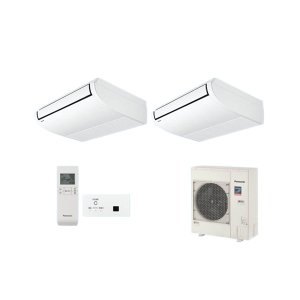 画像: パナソニック [PA-P80T7GDNBX＋分岐管] 業務用エアコン 天井吊形 標準(ワイヤレス) 同時ツイン P80 形3.0馬力 三相200V ♪