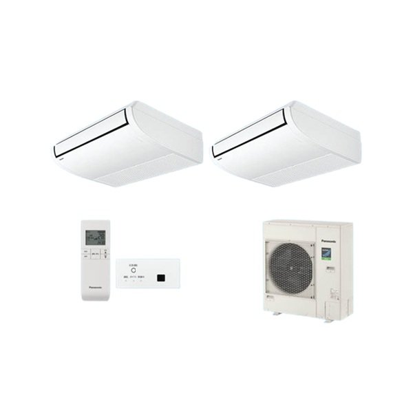 画像1: パナソニック [PA-P112T7HDNBX＋分岐管] 業務用エアコン 天井吊形 標準(ワイヤレス) 同時ツイン P112 形4.0馬力 三相200V ♪ (1)