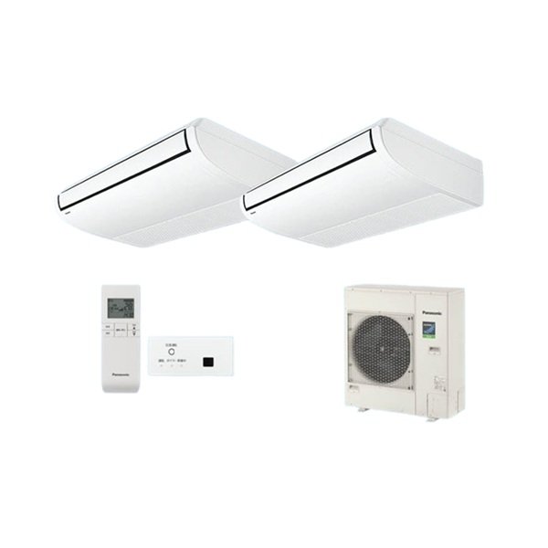 画像1: パナソニック [PA-P140T7HDNBX＋分岐管] 業務用エアコン 天井吊形 標準(ワイヤレス) 同時ツイン P140 形5.0馬力 三相200V ♪ (1)