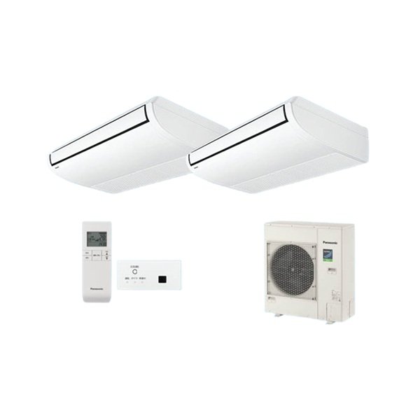 画像1: パナソニック [PA-P160T7HDNBX＋分岐管] 業務用エアコン 天井吊形 標準(ワイヤレス) 同時ツイン P160 形6.0馬力 三相200V ♪ (1)
