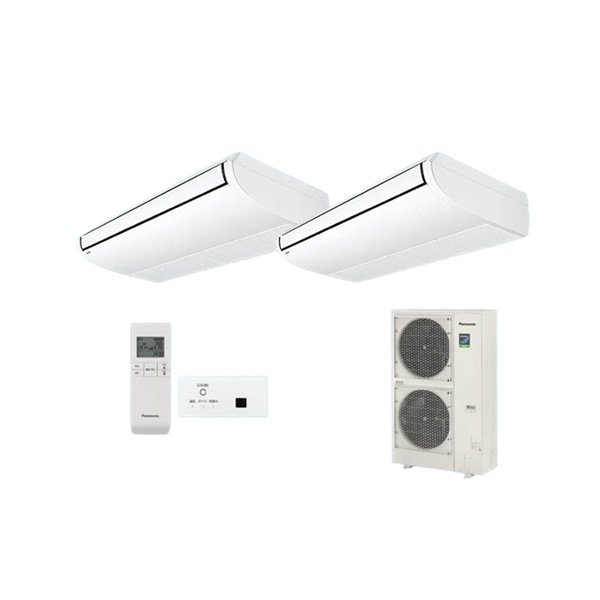 画像1: パナソニック [PA-P280T7HDNBX＋分岐管] 業務用エアコン 天井吊形 標準(ワイヤレス) 同時ツイン P280 形10.0馬力 三相200V ♪ (1)