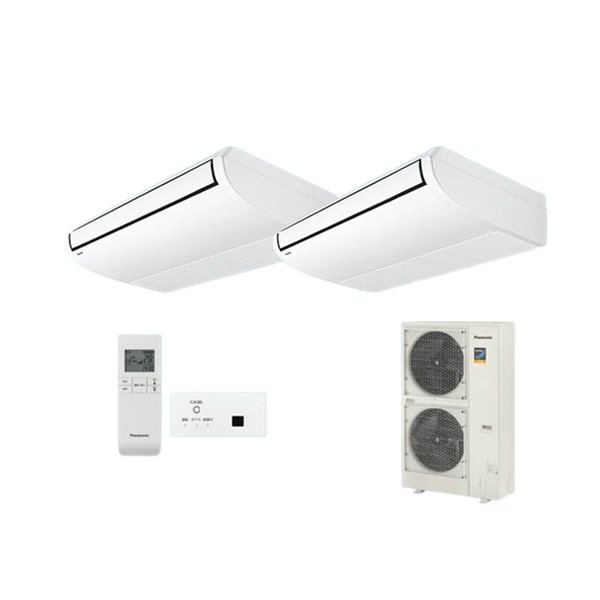画像1: パナソニック [PA-P140T7KDNBX＋分岐管] 業務用エアコン 天井吊形 フル暖 XEPHY 標準(ワイヤレス) 同時ツイン P140形 5.0馬力 三相200V ♪ (1)