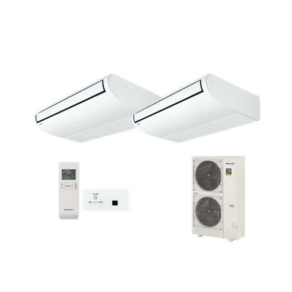 画像1: パナソニック [PA-P160T7KDNBX＋分岐管] 業務用エアコン 天井吊形 フル暖 XEPHY 標準(ワイヤレス) 同時ツイン P160形 6.0馬力 三相200V ♪ (1)