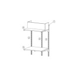 画像: 藤山 KS7560CM Fitrack×乾太くん専用台 乾太くん専用台セット 排湿管付き フィットラック W765×H1202