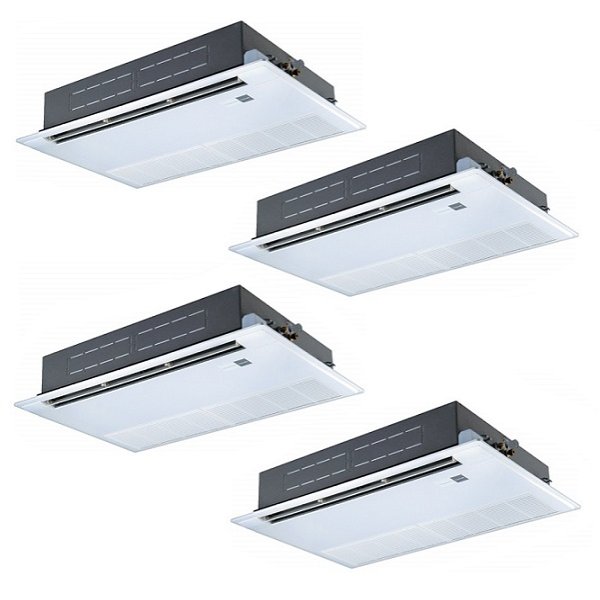 画像1: 日本キヤリア/旧東芝 GSSF28014MUB 業務用エアコン 天井カセット形 1方向吹出し 同時ダブルツイン P280形 10馬力 三相200V ワイヤード 受注生産品 ♪§∀ (1)