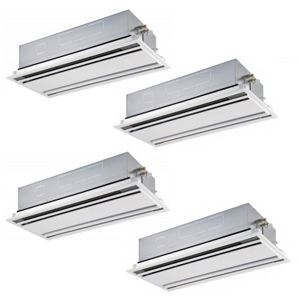 画像1: 日本キヤリア/旧東芝 GWSF22414MUB 業務用エアコン 天井カセット 2方向 スーパーパワーエコ ゴールド 同時ダブルツイン P224形 8馬力 三相200V ワイヤード ♪∀ (1)