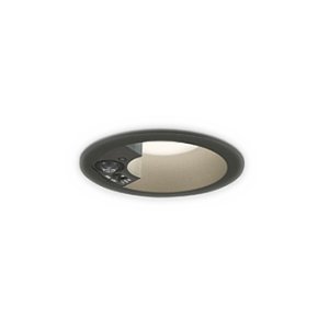 画像: オーデリック OD261852R エクステリア ダウンライト LED 人感センサーモード切替型 埋込穴φ100 電球色 軒下取付専用 防雨型 ブラック