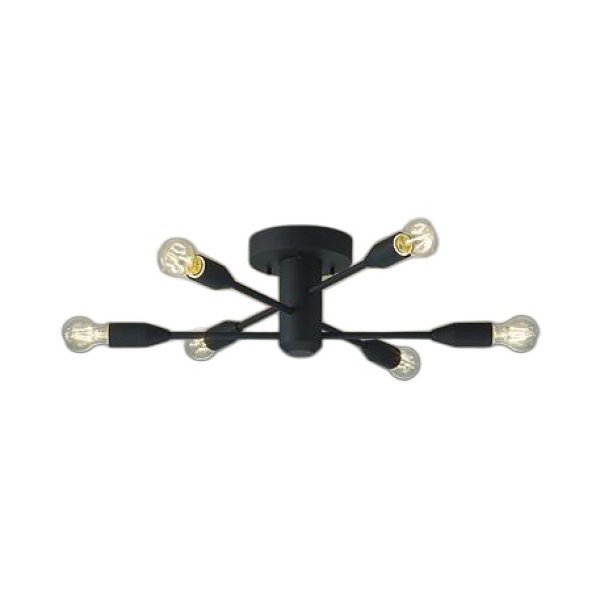 画像1: 大光電機(DAIKO) DCH-42448YG シャンデリア 調光(調光器別売) キャンドル色 LED ランプ付 黒サテン (1)