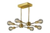 画像: 大光電機(DAIKO) DCH-42489YG シャンデリア 調光(調光器別売) キャンドル色 LED ランプ付 真鍮
