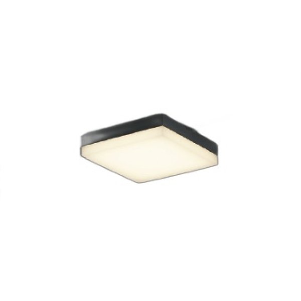 画像1: コイズミ照明 AH51768 ベースライト 非調光 電球色 SOLID スクエア プラグタイプ ブラック (1)