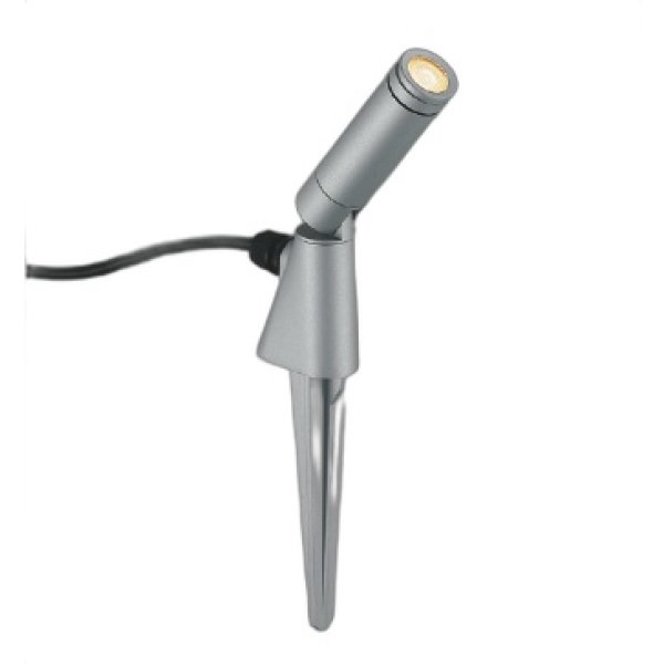 画像1: コイズミ照明 AU55807 エクステリア スパイクスポット 非調光 電球色 高演色R+ 防雨型 サテンシルバー (1)