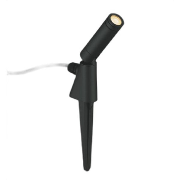 画像1: コイズミ照明 AU55810 エクステリア スパイクスポット 非調光 電球色 高演色R+ 防雨型 サテンブラック (1)