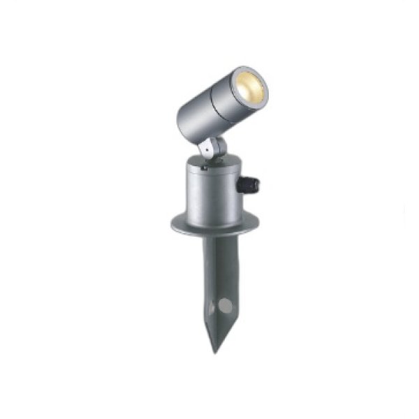 画像1: コイズミ照明 AU55962 エクステリア スパイクスポット 非調光 電球色 高演色R+ 防雨型 サテンシルバー (1)